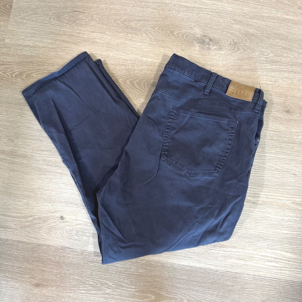 Polo Ralph Lauren Pants Mens 46B/29 Navy Blue Stretch Chino Big & Tall